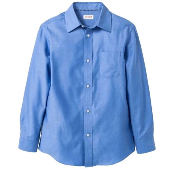 2pc Lot EUC Boys Cat & Jack Spring Green & Blue Button Down Dress Shirt Size XS - Picture 9 of 9